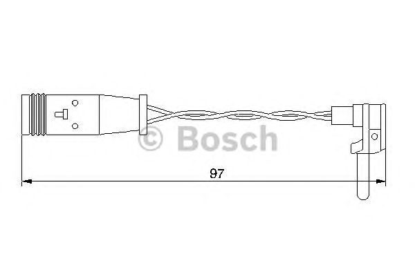 Купить запчасть Bosch - 1987474966 Датчик износа тормозных колодок MERCEDES-BENZ GLK-CLASS (X204) 220 CDI 4-matic (204.984, 204.997) 12.2008 - 06.2015 <=> MERCEDES-BENZ E-CLASS (W212) E 200 CGI (212.048, 212.148) 08.2009 -