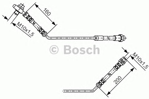 Купить запчасть Bosch - 1987476054 Шланг тормозной зад лев BMW X5 (E53) 3.0 i 05.2000 - 12.2006 <=> BMW X5 (E53) 3.0 d 12.2003 - 12.2006