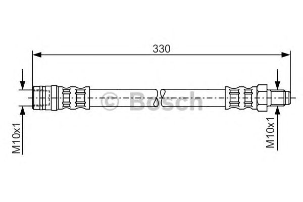 Купить запчасть Bosch - 1987476081 Шланг тормозной зад прав/лев MERCEDES-BENZ M-CLASS (W163) ML 320 (163.154) 02.1998 - 08.2002 <=> MERCEDES-BENZ M-CLASS (W163) ML 350 02.2003 - 06.2005