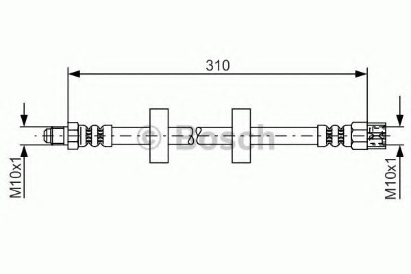 Купить запчасть Bosch - 1987476217 Шланг тормозной перед прав/лев AUDI 80 (89, 89Q, 8A, B3) 1.8 S 09.1986 - 10.1991 <=> VW GOLF II (19E, 1G1) 1.3 08.1983 - 06.1987