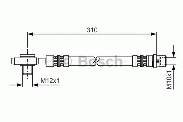 Купить запчасть Bosch - 1987476308 Шланг тормозной зад прав/лев VW PASSAT (3B3) 1.8 T 20V 11.2000 - 05.2005 <=> VW PASSAT (3B3) 1.8 T 02.2001 - 05.2005