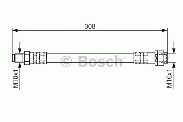Купить запчасть Bosch - 1987476427 Шланг тормозной зад прав/лев MERCEDES-BENZ C-CLASS (W202) C 180 (202.018) 03.1993 - 05.2000 <=> MERCEDES-BENZ E-CLASS (W210) E 240 (210.061) 06.1997 - 08.2000