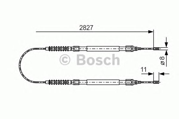Купить запчасть BOSCH - 1987477263 Тормозной трос 1987477263