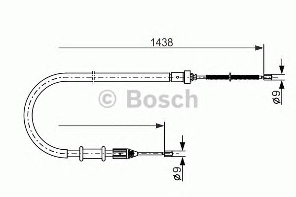 Купить запчасть BOSCH - 1987477634 Трос стояночного тормоза 1987477634