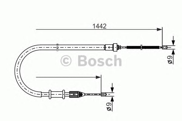 Купить запчасть BOSCH - 1987477635 Тормозной трос 1987477635