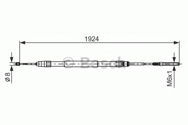 Купить запчасть Bosch - 1987477693 Трос стояночного тормоза лев BMW 5 (E39) 523 i 11.1995 - 09.2000 <=> BMW 5 (E39) 520 i 01.1996 - 06.2003