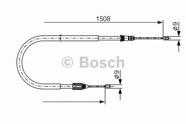 Купить запчасть BOSCH - 1987477890 Тормозной трос 1987477890
