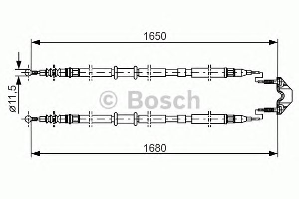 Купить запчасть BOSCH - 1987477909 Тормозной трос 1987477909