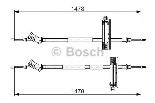 Купить запчасть BOSCH - 1987477932 Тормозной трос 1987477932