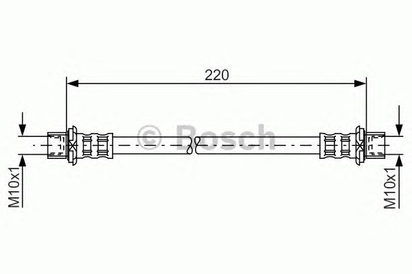 Купить запчасть Bosch - 1987481132 Шланг тормозной зад прав/лев TOYOTA YARIS (_P9_) 1.5 (NCP91_) 11.2005 -  <=> TOYOTA PICNIC (_XM1_) 2.0 16V (SXM10_) 08.1996 - 09.2000