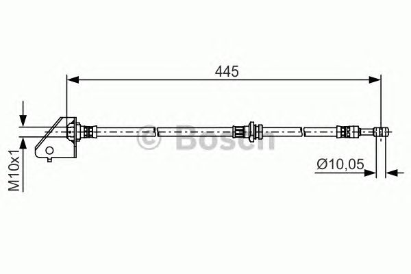 Купить запчасть Bosch - 1987481497 Тормозной шланг перед лев HYUNDAI TUCSON (JM) 2.0 08.2004 -  <=> KIA SPORTAGE (JE_, KM_) 2.0 i 16V 09.2004 - 