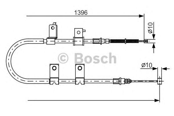 Купить запчасть Bosch - 1987482083 Трос стояночного тормоза зад прав CHEVROLET AVEO Saloon (T250, T255) 1.4 09.2008 - <=> CHEVROLET AVEO Saloon (T250, T255) 1.2 01.2008 -