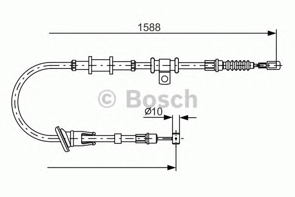 Купить запчасть BOSCH - 1987482245 Тормозной трос 1987482245
