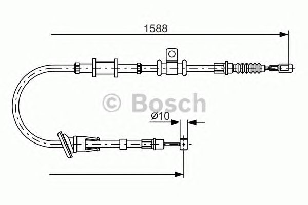 Купить запчасть BOSCH - 1987482246 Тормозной трос 1987482246