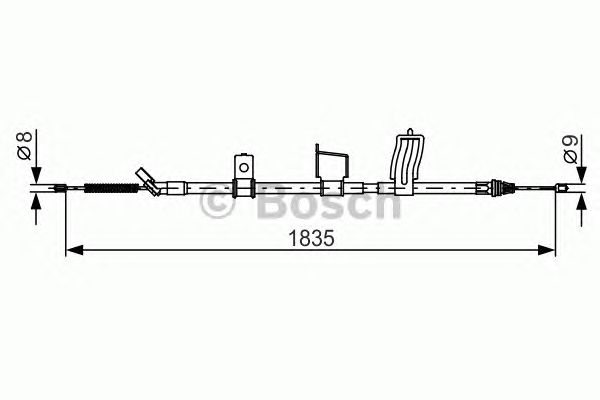 Купить запчасть Bosch - 1987482341 Трос стояночного тормоза зад прав NISSAN QASHQAI / QASHQAI +2 I (J10, JJ10) 2.0 All-wheel Drive 02.2007 - 12.2013 <=> NISSAN QASHQAI / QASHQAI +2 I (J10, JJ10) 1.6 02.2007 - 12.2013