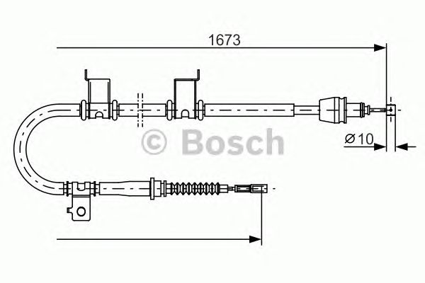 Купить запчасть BOSCH - 1987482361 Тормозной трос 1987482361