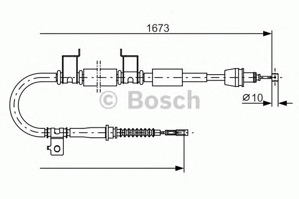 Купить запчасть BOSCH - 1987482362 Тормозной трос 1987482362