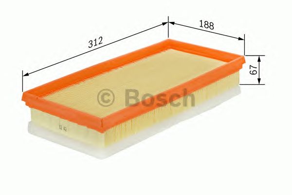 Купить запчасть Bosch - F026400007 Фильтр воздушный VW T5/Multivan 1.9TDI/2.5TDI/2.0/3.2 V6 4/03->