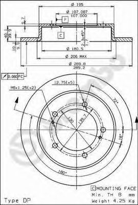 Купить запчасть Brembo - 08526610 Диск тормозной Standard перед SUZUKI JIMNY Closed Off-Road Vehicle (SN) 1.3 4x4 (SN413) 09.2000 - 08.2002 <=> SUZUKI VITARA (ET, TA) 1.6 i 16V All-wheel Drive (ET, TA02, SE416) 07.1990 - 03.1998