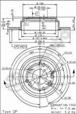 Купить запчасть Brembo - 08689810 Диск тормозной Standard зад HONDA LEGEND III (KA) 3.5 i 24V (KA9) 11.1997 - 09.2004 <=> HONDA LEGEND II (KA) 3.2 i 24V (KA7) 01.1991 - 02.1996