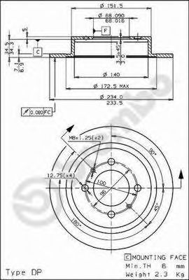 Купить запчасть Brembo - 08689910 Диск тормозной Standard зад NISSAN ALMERA I (N15) 1.6 09.1995 - 07.2000 <=> NISSAN ALMERA I Hatchback (N15) 1.4 S,GX,LX 09.1995 - 03.2000