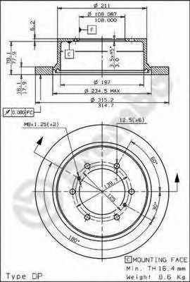 Купить запчасть Brembo - 08710610 Диск тормозной Standard зад MITSUBISHI PAJERO SPORT I (K7_, K9_) 3.0 V6 (K96W) 06.2000 - <=> MITSUBISHI PAJERO SPORT I (K7_, K9_) 2.5 TD (K94W) 11.1998 -