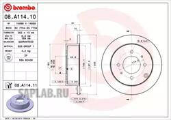 Купить запчасть Brembo - 08A11411 Диск тормозной UV Coated зад HYUNDAI SONATA IV (EF) 2.0 16V 10.2001 - 11.2004 <=> HYUNDAI MATRIX (FC) 1.6 06.2001 - 08.2010