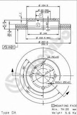 Купить запчасть Brembo - 09544914 Диск тормозной Standard перед NISSAN ALMERA II (N16) 1.5 10.2002 - <=> NISSAN ALMERA II Hatchback (N16) 1.5 10.2002 -