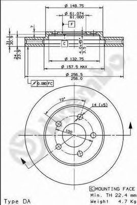 Купить запчасть BREMBO - 09.7777.10 Диск тормозной 09.7777.10