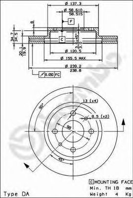 Купить запчасть BREMBO - 09889414 Диск тормозной Standard перед LADA 110 (2110) 1.5 01.1995 - 12.2005 <=> LADA 112 (2112) 1.6 03.2006 - 12.2008