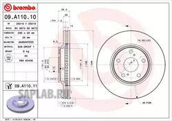 Купить запчасть Brembo - 09A11011 Диск тормозной UV Coated перед TOYOTA CAMRY Saloon (_V3_) 2.4 (ACV30_, ACV36) 11.2001 - 11.2006 <=> TOYOTA CAMRY Saloon (_V3_) 3.0 (MCV30_) 08.2001 - 11.2006