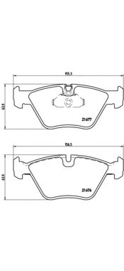 Купить запчасть Brembo - P06022 Колодки тормозные дисковые перед BMW 5 (E39) 523 i 11.1995 - 09.2000 <=> BMW 5 (E39) 520 i 01.1996 - 06.2003