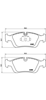 Купить запчасть Brembo - P06024 Колодки тормозные дисковые перед BMW 3 (E46) 320 i 09.2000 - 02.2005 <=> BMW 3 (E46) 318 i 02.1998 - 09.2001