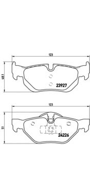 Купить запчасть Brembo - P06038 Колодки тормозные дисковые зад BMW 1 (E81) 116 i 04.2007 - 12.2011 <=> BMW X1 (E84) sDrive 18 i 01.2010 - 06.2015