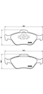 Купить запчасть Brembo - P24055 Колодки тормозные дисковые перед FORD FUSION (JU_) 1.6 08.2002 - 11.2008 <=> FORD FUSION (JU_) 1.4 08.2002 - 12.2012