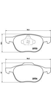 Купить запчасть Brembo - P24061 Колодки тормозные дисковые перед FORD FOCUS III 1.6 Ti 07.2010 - <=> FORD FOCUS III Saloon 1.6 Ti 07.2010 -