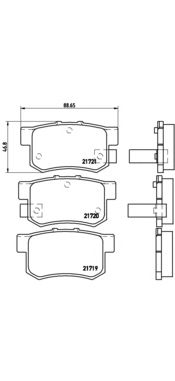 Купить запчасть Brembo - P28022 Колодки тормозные дисковые зад HONDA CIVIC VIII Saloon (FD, FA) 1.8 (FD1, FD7) 09.2005 - 02.2012 <=> HONDA ACCORD VII (CL, CN) 2.4 (CL9) 02.2003 - 05.2008