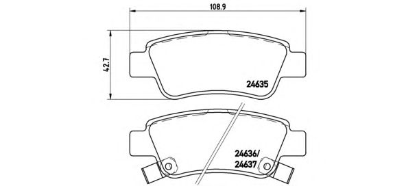 Купить запчасть BREMBO - P28046 Колодки тормозные P28046