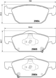 Купить запчасть BREMBO - P28076 Колодки тормозные P28076