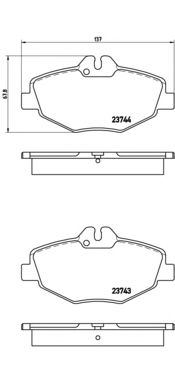 Купить запчасть Brembo - P50049 Колодки тормозные дисковые перед MERCEDES-BENZ E-CLASS (W211) E 240 (211.061) 03.2002 - 12.2008 <=> MERCEDES-BENZ E-CLASS (W211) E 320 (211.065) 03.2002 - 12.2008