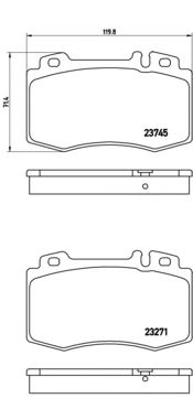 Купить запчасть Brembo - P50053 Колодки тормозные дисковые перед MERCEDES-BENZ E-CLASS (W211) E 320 (211.065) 03.2002 - 12.2008 <=> MERCEDES-BENZ C-CLASS (W203) C 230 Kompressor (203.040) 02.2004 - 02.2007