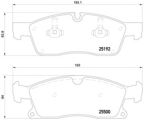 Купить запчасть Brembo - P50109 Колодки тормозные дисковые перед MERCEDES-BENZ M-CLASS (W166) ML 350 BlueTEC 4-matic (166.024) 06.2011 - 02.2015 <=> MERCEDES-BENZ M-CLASS (W166) ML 350 4-matic (166.057) 06.2011 - 12.2015