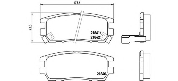 Купить запчасть Brembo - P54018 Колодки тормозные дисковые зад MITSUBISHI PAJERO II (V3_W, V2_W, V4_W) 3.0 V6 4WD (V23W, V43W, V23C) 12.1990 - 12.1995 <=> MITSUBISHI PAJERO II (V3_W, V2_W, V4_W) 2.8 TD (V46W, V26W) 06.1994 - 10.1999