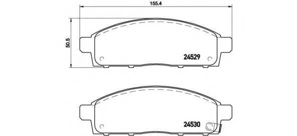 Купить запчасть BREMBO - P54038 Колодки тормозные дисковые перед MITSUBISHI L 200 / TRITON (KA_T, KB_T) 2.5 DI-D 4WD (KB4T) 11.2005 - 12.2015 <=> MITSUBISHI PAJERO SPORT II (KH_, KG_) 2.5 DI-D 4WD (KH4W) 07.2008 - 
