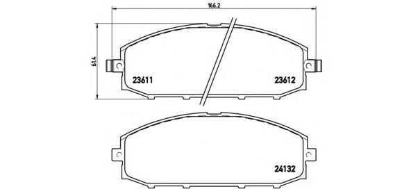 Купить запчасть BREMBO - P56041 Колодки тормозные дисковые перед NISSAN PATROL GR V Wagon (Y61) 3.0 DTi 05.2000 -  <=> NISSAN PATROL GR V Wagon (Y61) 2.8 TD 06.1997 - 05.2000