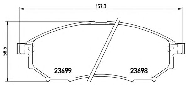 Купить запчасть BREMBO - P56058 Колодки тормозные дисковые перед NISSAN QASHQAI / QASHQAI +2 I (J10, JJ10) 2.0 All-wheel Drive 02.2007 - 12.2013 <=> NISSAN MURANO II (Z51) 3.5 4x4 12.2010 - 09.2014