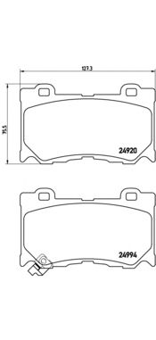 Купить запчасть Brembo - P56089 Колодки тормозные дисковые перед INFINITI FX 37 AWD 09.2012 - <=> INFINITI QX70 37 AWD 02.2014 -
