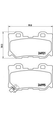 Купить запчасть Brembo - P56095 Колодки тормозные дисковые зад INFINITI FX 37 AWD 09.2012 - <=> INFINITI QX70 37 AWD 02.2014 - /INFINITI QX70 30d AWD 08.2013 - <=> INFINITI G Saloon 37 10.2008 -