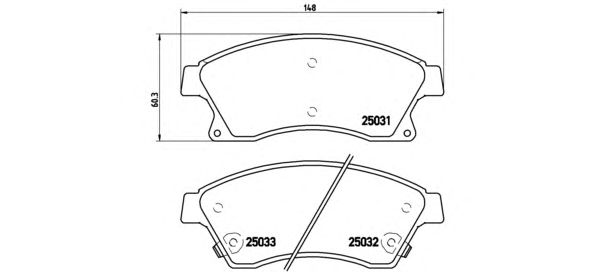 Купить запчасть Brembo - P59076 Колодки тормозные дисковые Chevrolet Aveo 12-/Cruze/Orlando/Astra J R16