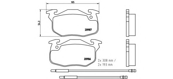 Купить запчасть BREMBO - P61044 